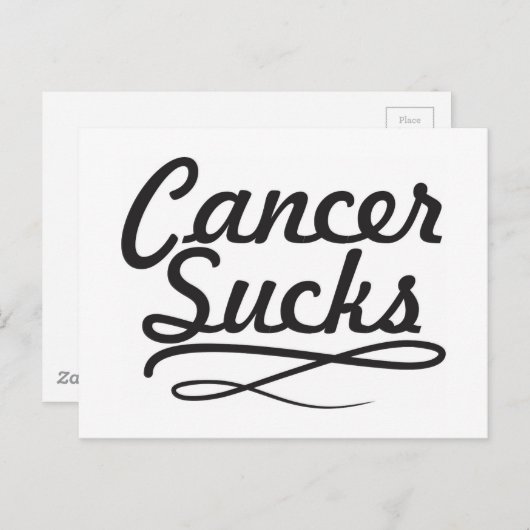 Krebs ist zum Kotzen Postkarte (Vorne/Hinten)