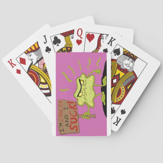 Krebs ist zum Kotzen Spielkarten (Rückseite)