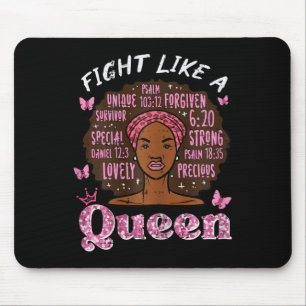 Krebs kämpfe wie Königin Afro Überlebende Bewussts Mousepad