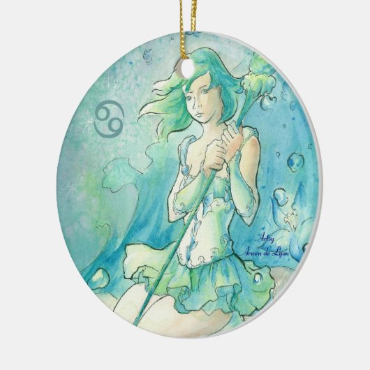 Krebs Keramikornament (Links)