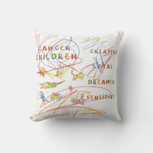 Krebs Kind Astrologie Zodiac Kissen (Vorderseite)