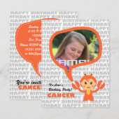 Krebs Kinder Party Einladung mit Foto (Vorne/Hinten)