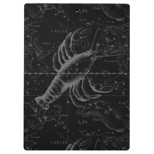 Krebs Konstellation Vintage-Stich Hevelius Klemmbrett