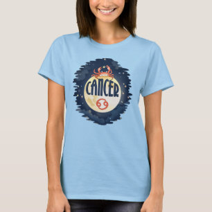 Krebs-Krebs-Astrologie Mondmond Zodiac-Schild Horo T-Shirt