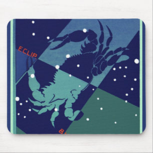 Krebs Krebs Konstellation Vintage Tierkreis Astrol Mousepad