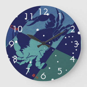 Krebs Krebs Konstellation Vintage Zodiac Astrologi Große Wanduhr