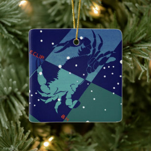 Krebs Krebs Konstellation Vintage Zodiac Astrologi Keramikornament