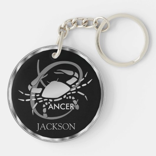 Krebs ♋ Krebs - Zodiac-Zeichen Schlüsselanhänger (Rückseite)