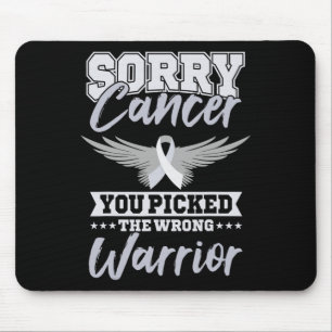 Krebs Krieger Weltkrebstag Geschenk Rosa Band Mousepad