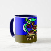 Krebs-Kunst Tasse (Vorderseite Links)