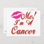 Krebs küsst mich zodiisch postkarte (Vorne/Hinten)