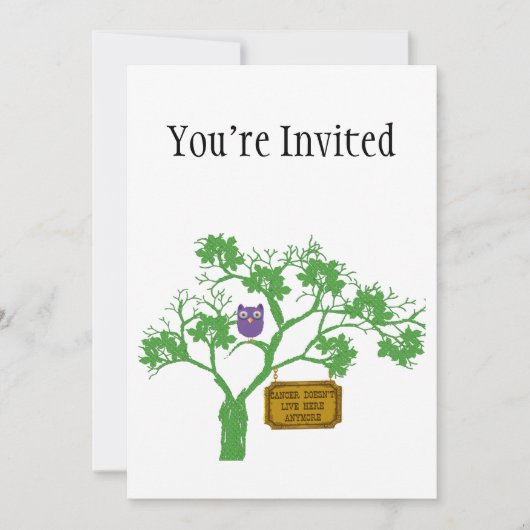 Krebs lebt nicht hier Bäume Einladung (Vorderseite)