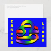 Krebs & Libra GLBT Postkarte (Vorne/Hinten)