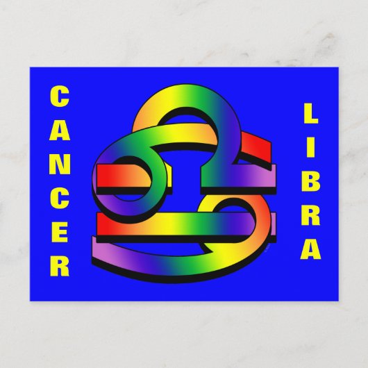 Krebs & Libra GLBT Postkarte (Vorderseite)