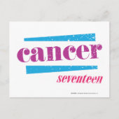 Krebs Lila Postkarte (Vorderseite)