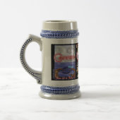 Krebs-Löwe-Spitzenastrologie hoher Stein Bierglas (Links)