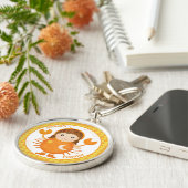 Krebs-Mädchen-Charakter-Schlüsselanhänger Schlüsselanhänger (Seite)