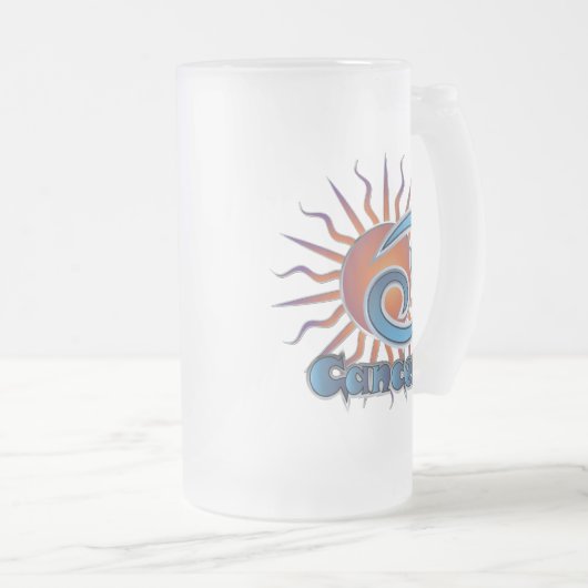 Krebs Mattglas Bierglas (VorderseiteRechts)