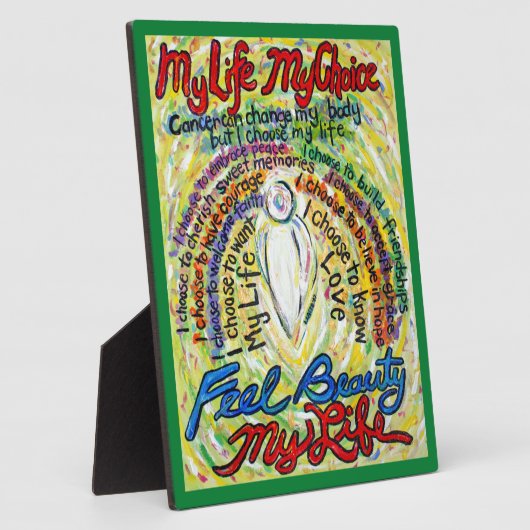 Krebs Mein Leben, meine Wahl Gedicht Angel Art Pla Fotoplatte (Seite)