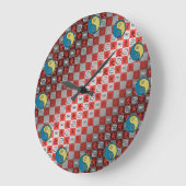 Krebs & Metall-Tiger Große Wanduhr (Winkel)