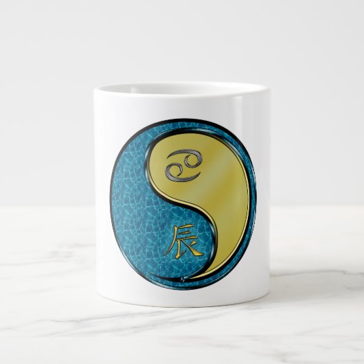 Krebs & Metalldrache Jumbo-Tasse (Vorderseite)
