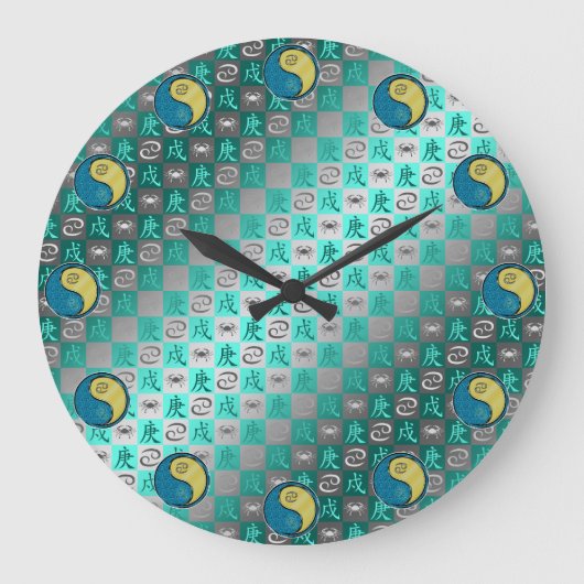 Krebs & Metallhund Große Wanduhr (Vorderseite)