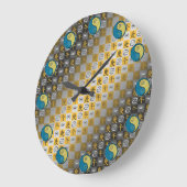Krebs & Metallpferd Große Wanduhr (Winkel)