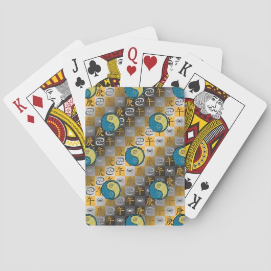 Krebs & Metallpferd Spielkarten (Rückseite)