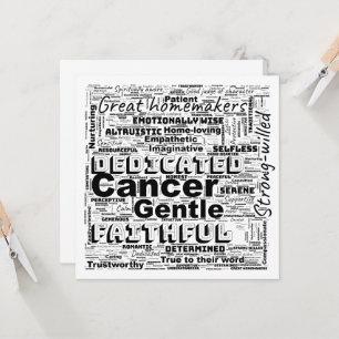 Krebs mit diesem Sternzeichen-Wort-Grußwolke Karte