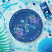 Krebs - moderne Mitternacht Pappteller (Party)