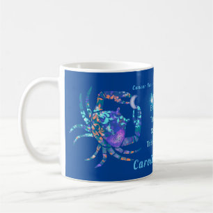 Krebs Moderne Mitternacht personalisierte Kaffee-T Kaffeetasse