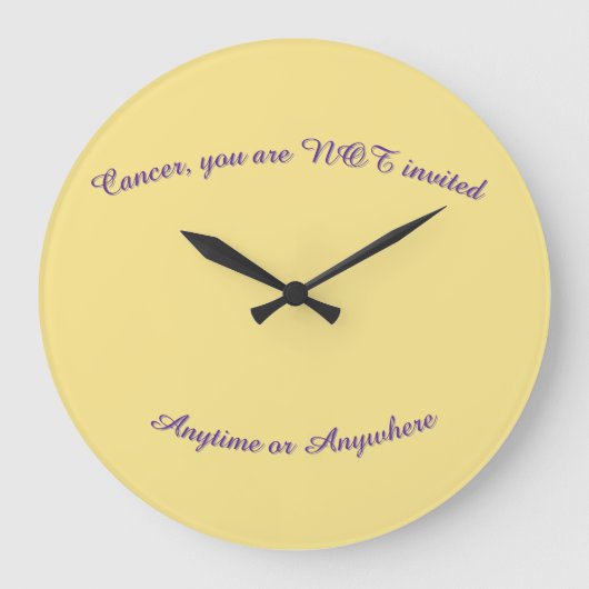 Krebs nicht eingeladen Uhr (Vorderseite)