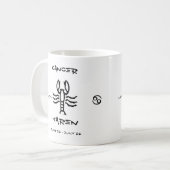 Krebs personalisiert kaffeetasse (Vorderseite Links)