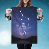 Krebs | Personalisiertes Zodiac-Sternbild-Poster Poster