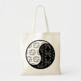 Krebs Pisces yin yang zodiac paar Tragetasche