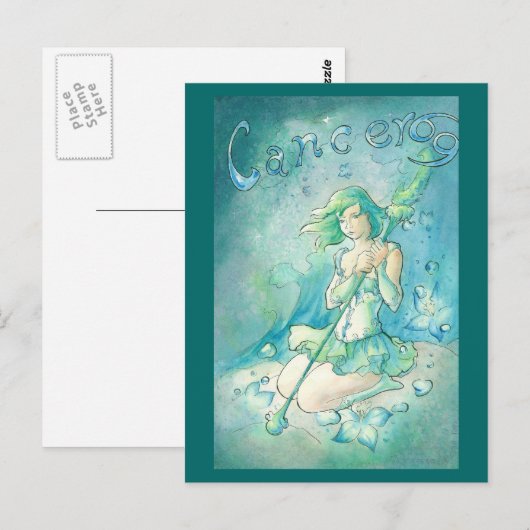 Krebs Postkarte (Vorne/Hinten)