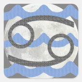 Krebs Quadratischer Aufkleber (Vorderseite)