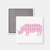 Krebs-Ribbon-Rhino Magnet (Vorderseite/Rückseite)