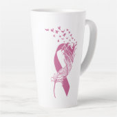 Krebs rosa Ribbon Feather Birds Milchtasse (Rechte Ecke)