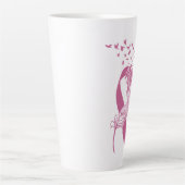 Krebs rosa Ribbon Feather Birds Milchtasse (Vorderseite)