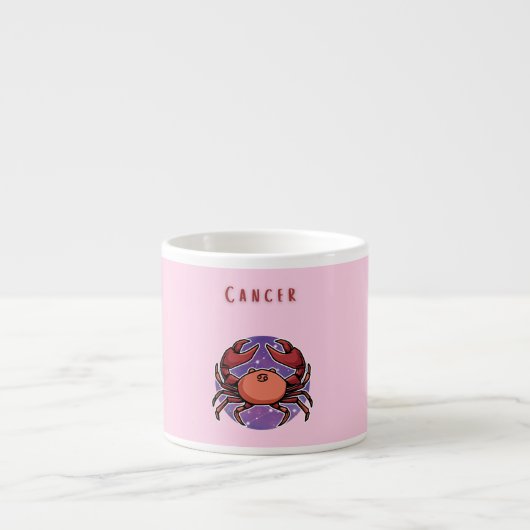Krebs Rosa, Sternzeichen, Sternzeichen Druck Espressotasse (Vorderseite)