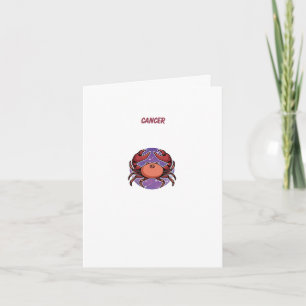 Krebs Rosa, Sternzeichen, Sternzeichen Druck Karte