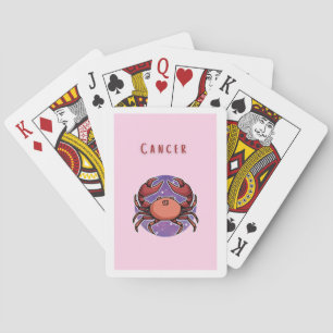 Krebs Rosa, Sternzeichen, Sternzeichen Druck Spielkarten