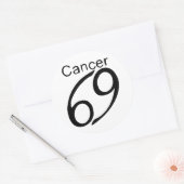 Krebs Runder Aufkleber (Umschlag)