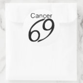 Krebs Runder Aufkleber (Tasche)