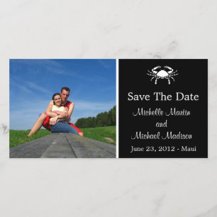 Krebs Save the Date Fotokarte (schwarz)