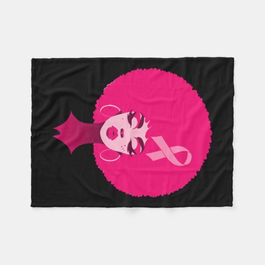 Krebs schwarz-afrikanische Frauen unterstützen Ros Fleecedecke (Vorderseite (Horizontal))