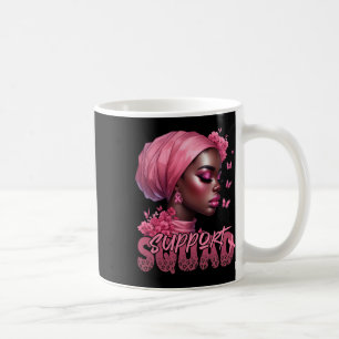 Krebs Schwarzes Frau-Shirt Unterstützen Squad Schw Kaffeetasse