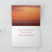 Krebs, schwere Krankheiten Natur Vogelunterstützun Karte (Innenseite)