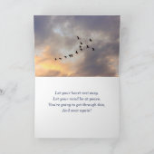 Krebs, schwere Krankheiten Vögel im Flug Karte (Innenseite)